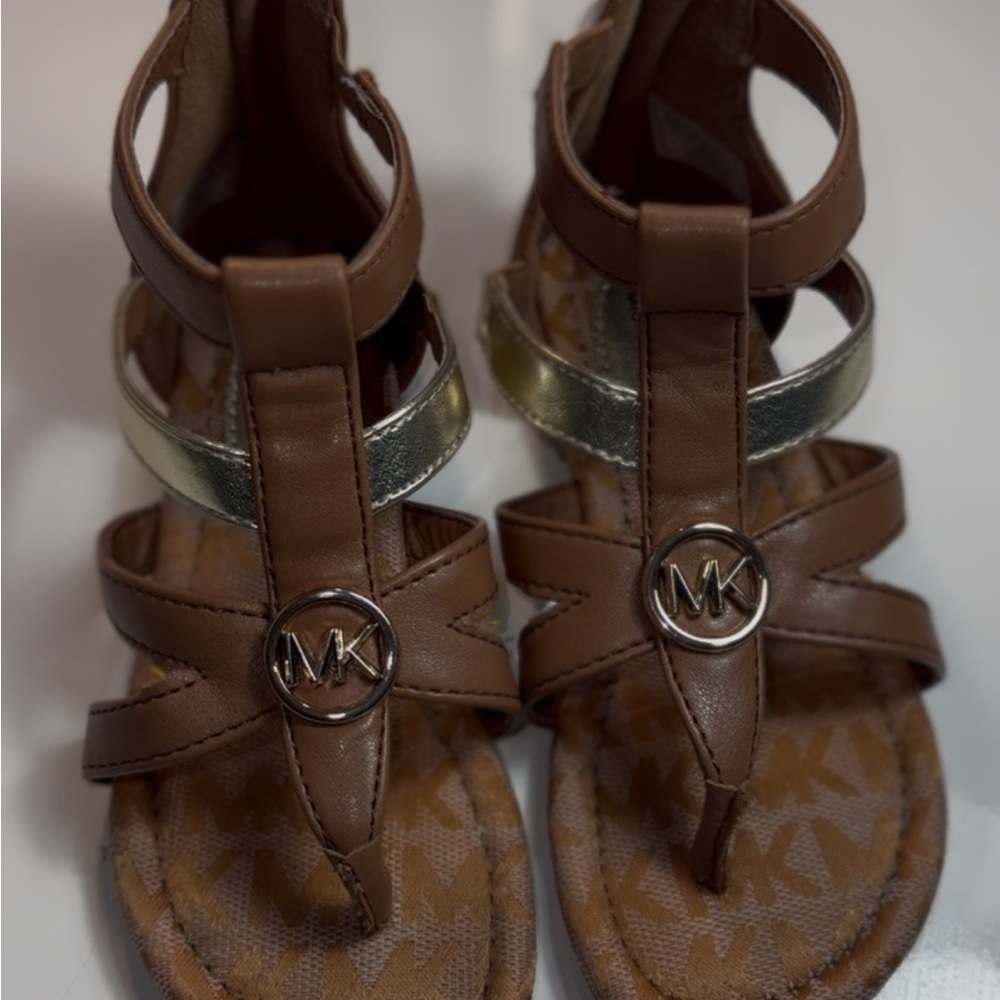 Michael Kors Brown and Gold kids Sandals
